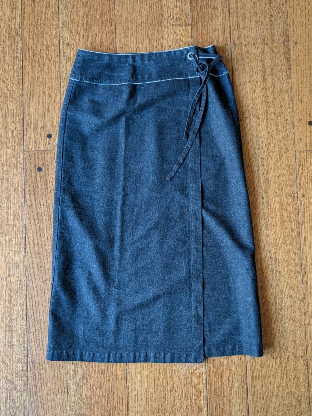 Pal'las Palace Japanese brand indigo denim wraparound skirt